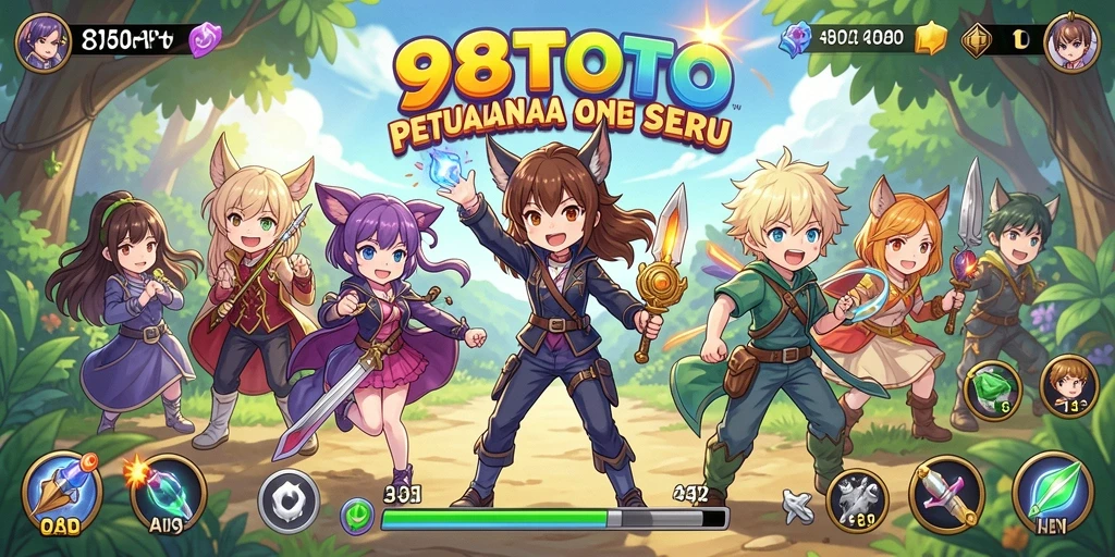 Tampilan gameplay seru dalam dunia anime yang memukau.
