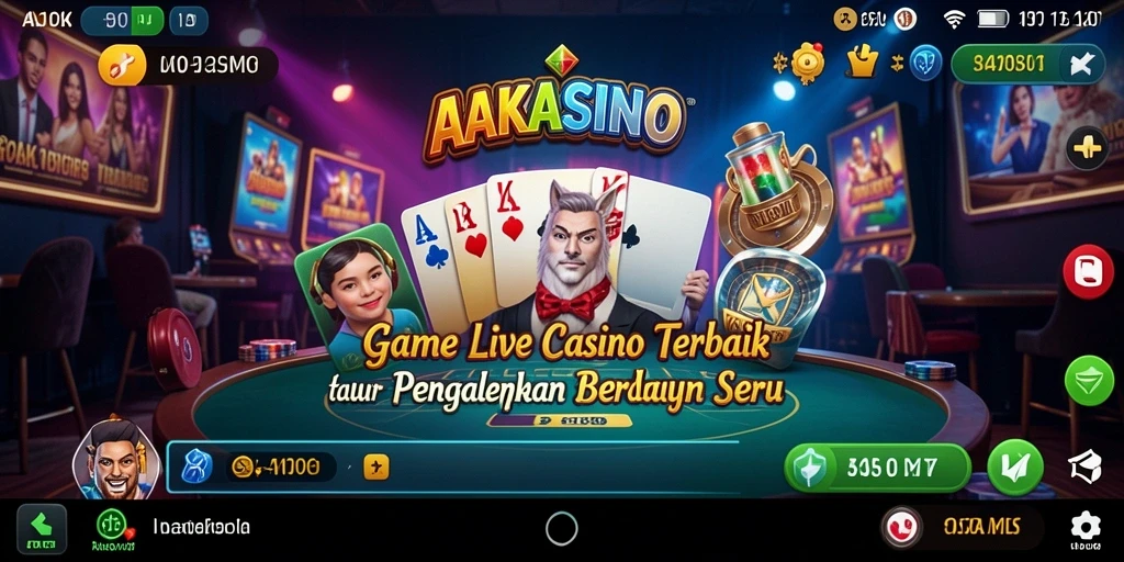 Tampilan gameplay AAKASINO yang menarik dan interaktif dalam Live Casino.