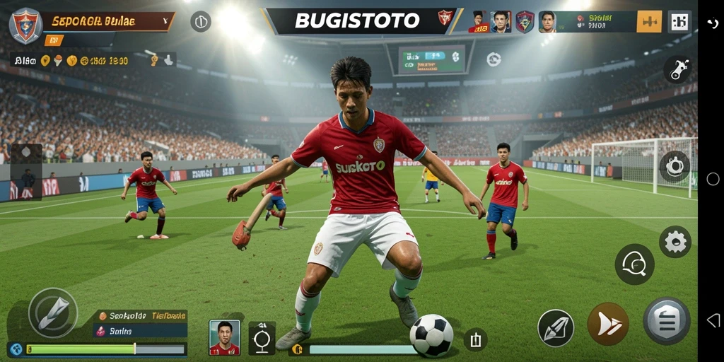 Gameplay sepak bola seru di BUGISTOTO.