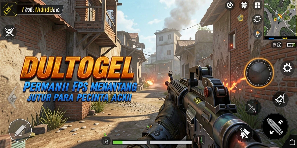 Screenshot menampilkan gameplay intens DULTOGEL dalam mode FPS.