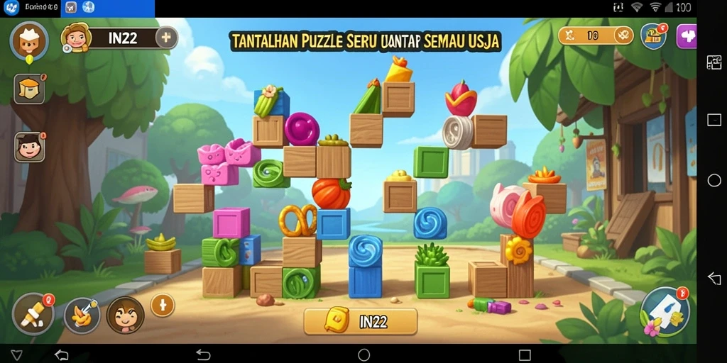 Tampilan gameplay IN22 yang penuh tantangan dan grafis menarik.