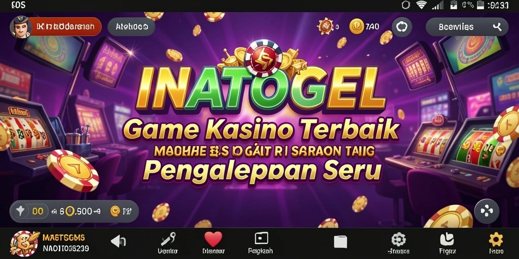 Tampilan permainan Kasino yang mengasyikkan dalam INATOGEL.
