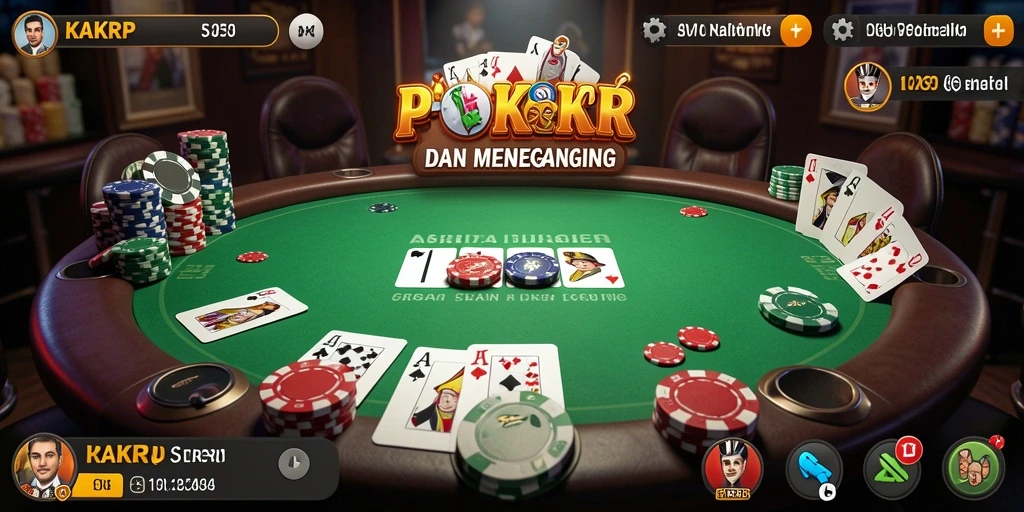 Screenshot gameplay KAKRP yang menampilkan serunya permainan Poker.