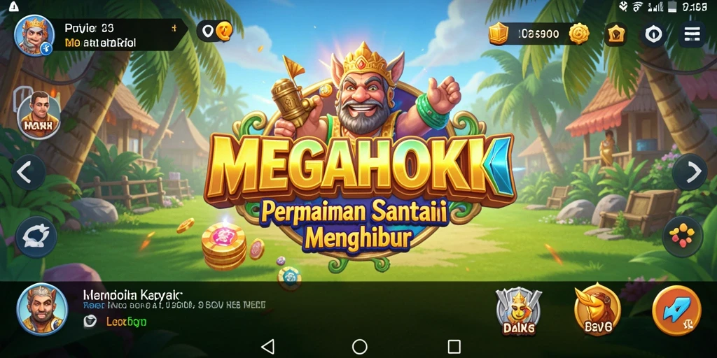 Screenshot gameplay MEGAHOKI, menampilkan tantangan seru.