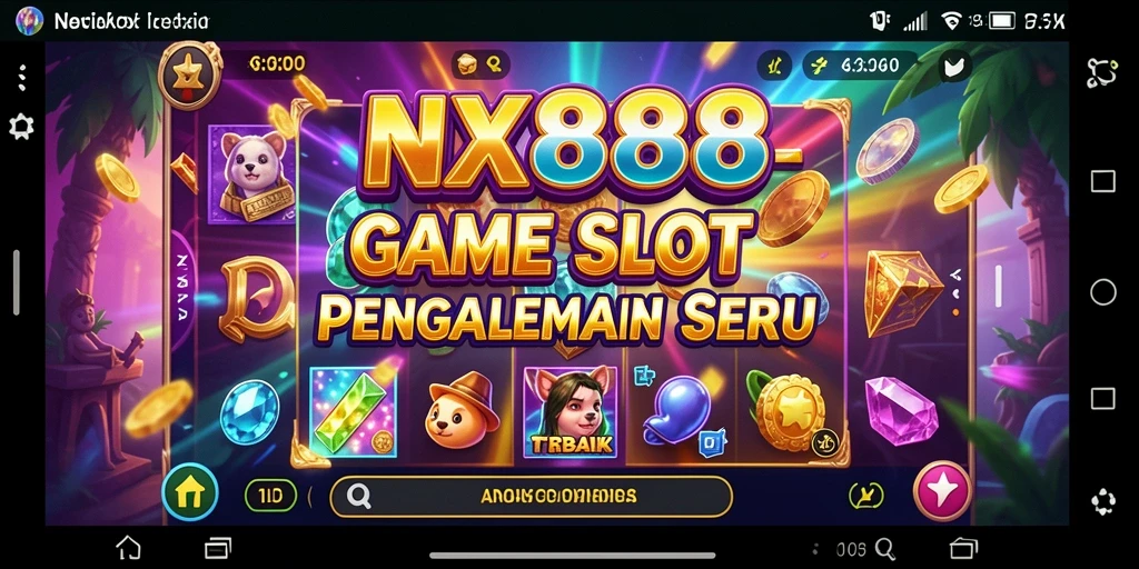 Screenshot gameplay NX888 menunjukkan desain menarik dan keseruan bermain Slot.