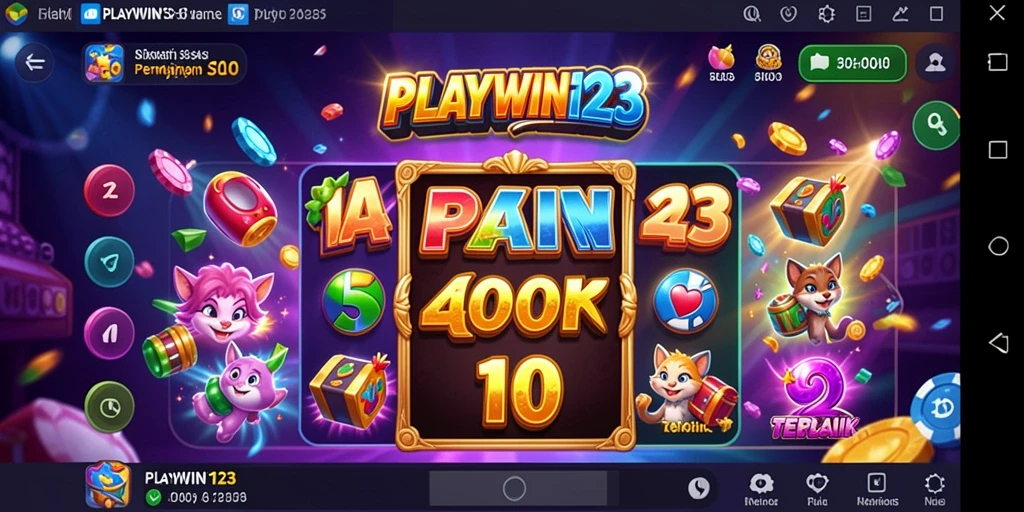 Tampilan gameplay Slot yang menarik dan penuh warna di PLAYWIN123.