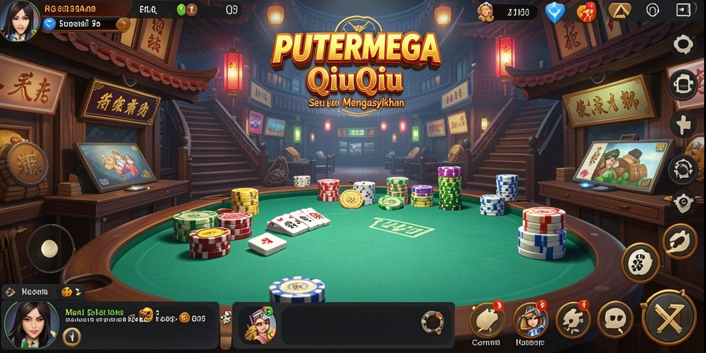 Screenshot menunjukkan gameplay QiuQiu yang seru dan interaktif.