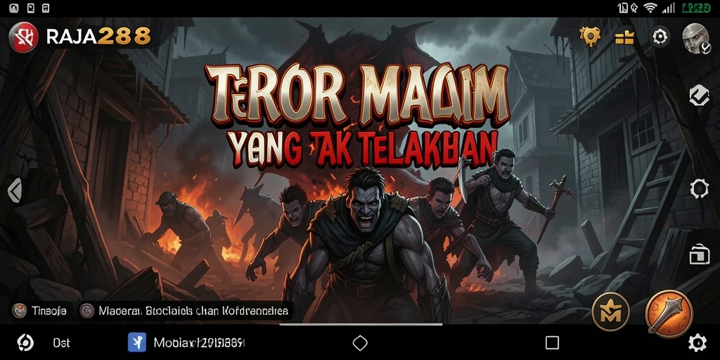 Tampilan menyeramkan dalam gameplay RAJA288 yang mencekam.