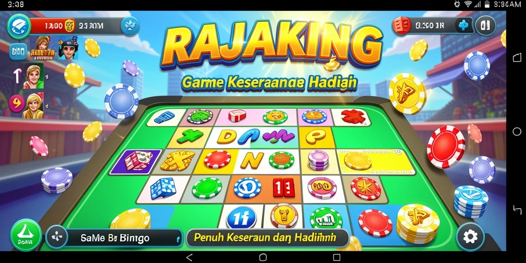 Tampilan gameplay RAJAKING yang seru dan penuh warna.