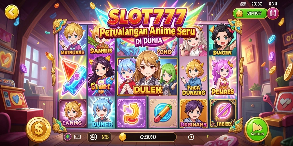 Tampilan gameplay SLOT777 dengan karakter Anime yang mengesankan.
