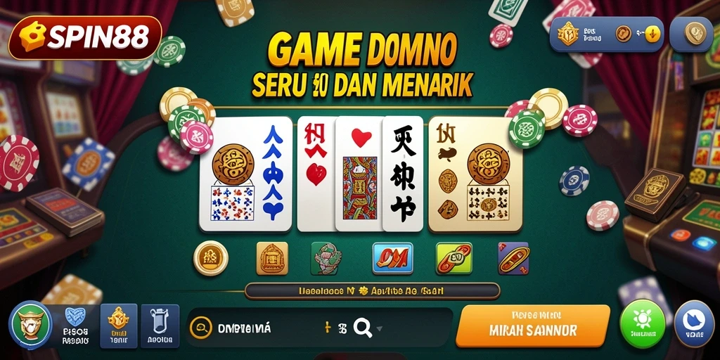 Tampilan gameplay menegangkan dari SPIN88 saat bermain Domino.