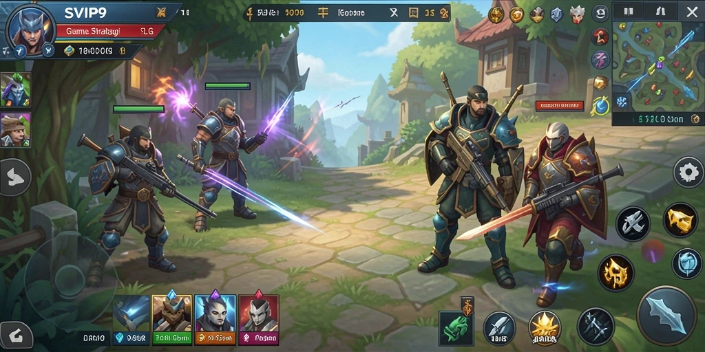 Tangkapan layar gameplay SVIP9 menunjukkan pertempuran strategis yang mendebarkan.