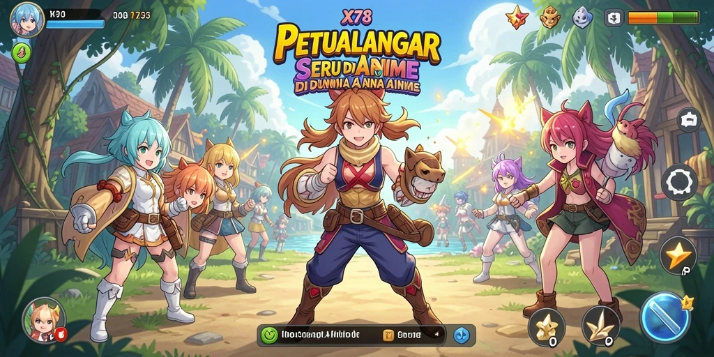 Screenshot X78 menampilkan aksi seru karakter anime dalam pertarungan.